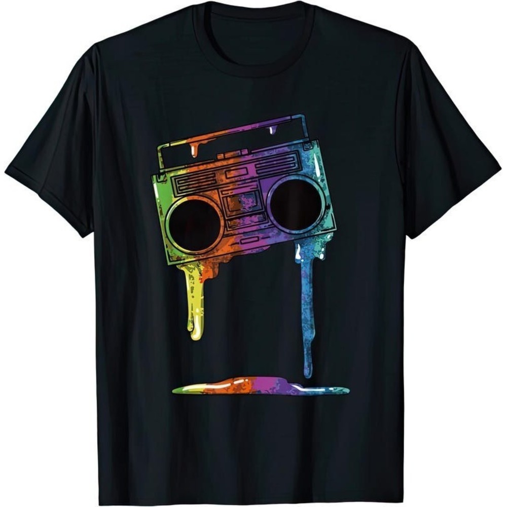 Old School Hip Hop Boombox T Shirt